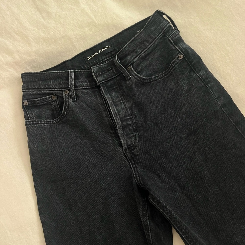 Denim Forum Black Skinny Jeans with Matte Finish